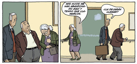 Viñeta del comic 'Arrugas'.
